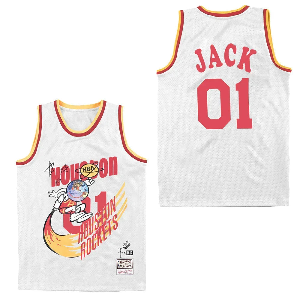Travis Scott Cactus Jack Houston Rockets Jersey - White product image 1