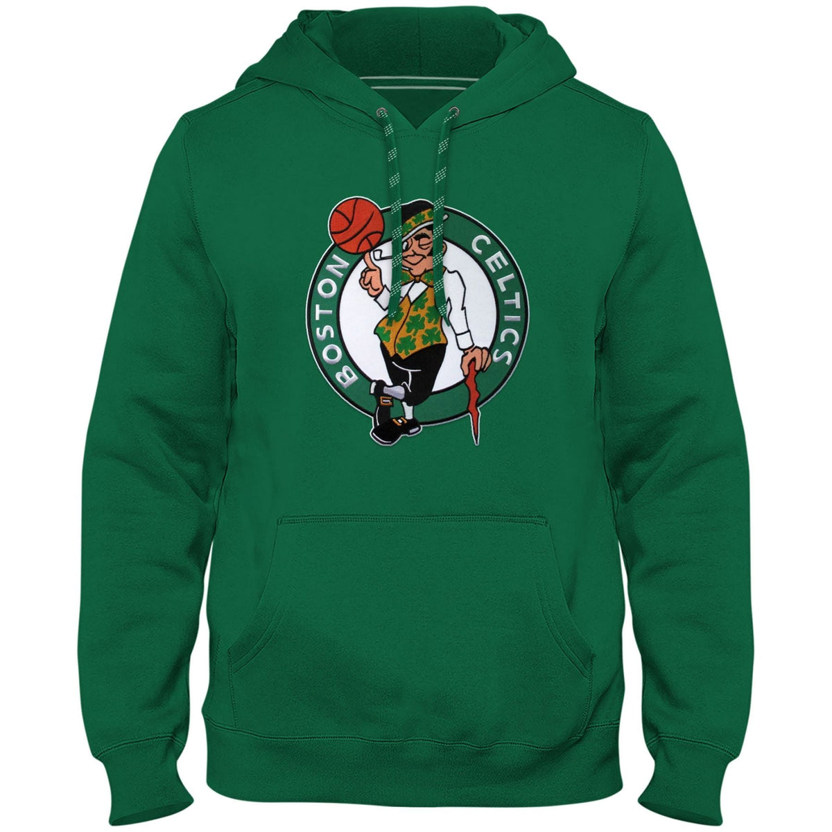 Boston Celtics NBA Bulletin Men Green Express Twill Logo Hoodie product image 1, provided for visual reference and product
