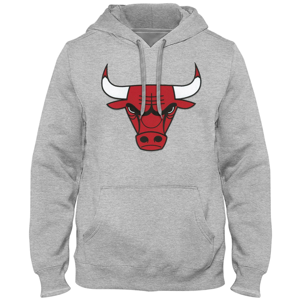 Chicago Bulls NBA Bulletin Men Athletic Grey Express Twill Logo Hoodie product image 1, provided for visual reference and