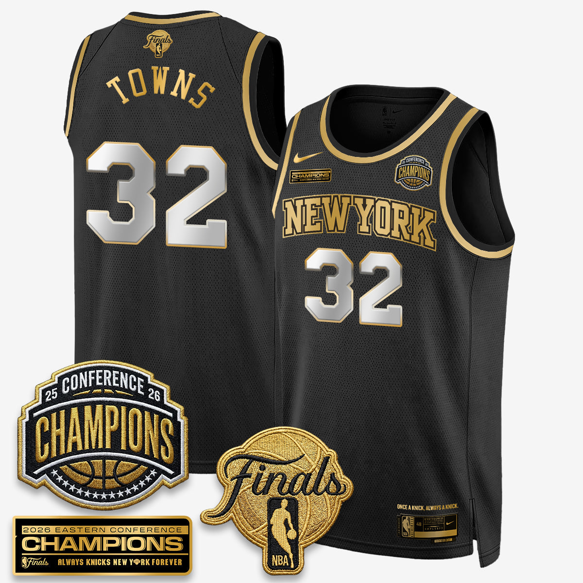 NYK 2026 NBA Eastern Conference Champions Black Gold product image 4