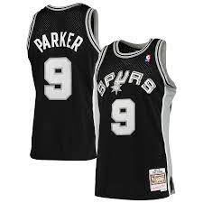 San Antonio Spurs Tony Parker 2001-02 Mitchell & Ness Black product image 1