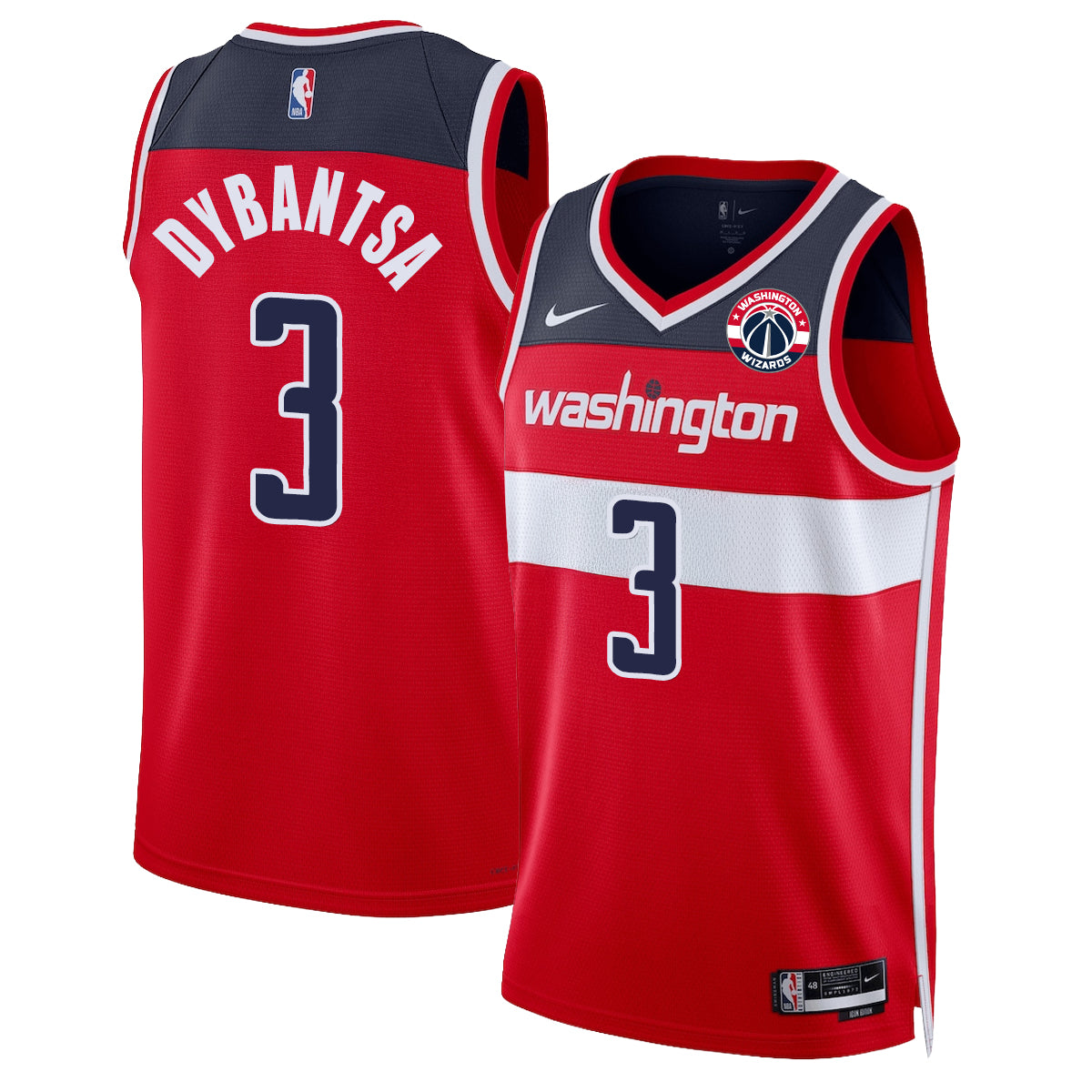 WAS 2026 Basketball Draft Pick #1 Vapor Jersey - Stitched product image 1