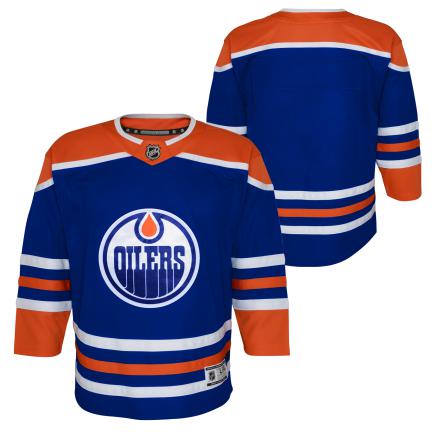 Edmonton Oilers NHL Outerstuff Youth Royal Blue Premier Jersey product image 3, provided for visual reference and product