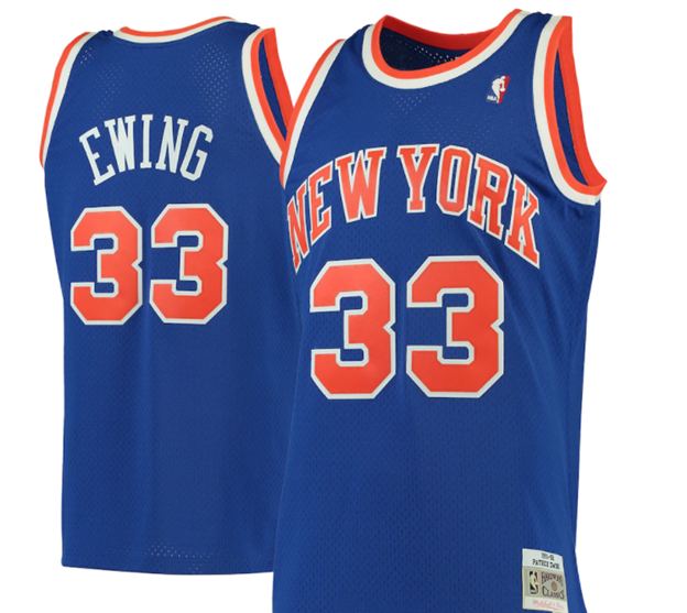 New York Knicks Patrick Ewing Blue 1991-92 Hardwood product image 1