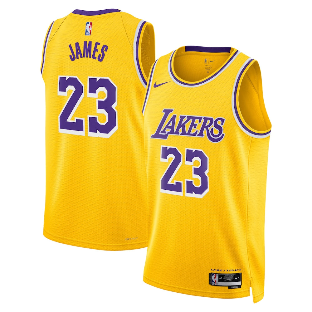 Los Angeles Lakers Icon Edition Swingman Jersey Gold Lebron product image 1