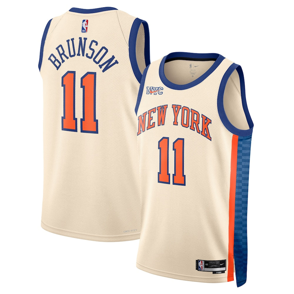 New York Knicks 202526 City Edition Swingman Jersey White product image 1