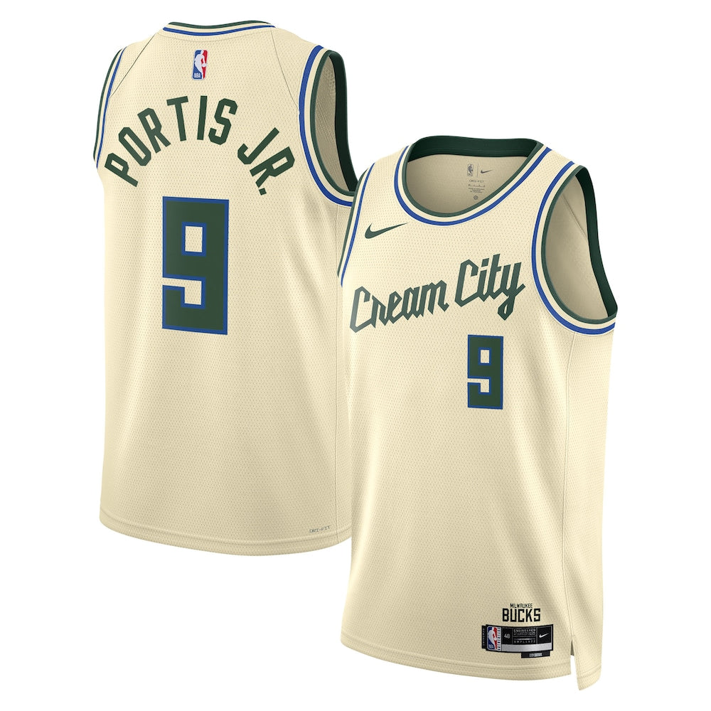 Milwaukee Bucks 202526 City Edition Swingman Jersey Cream product image 1