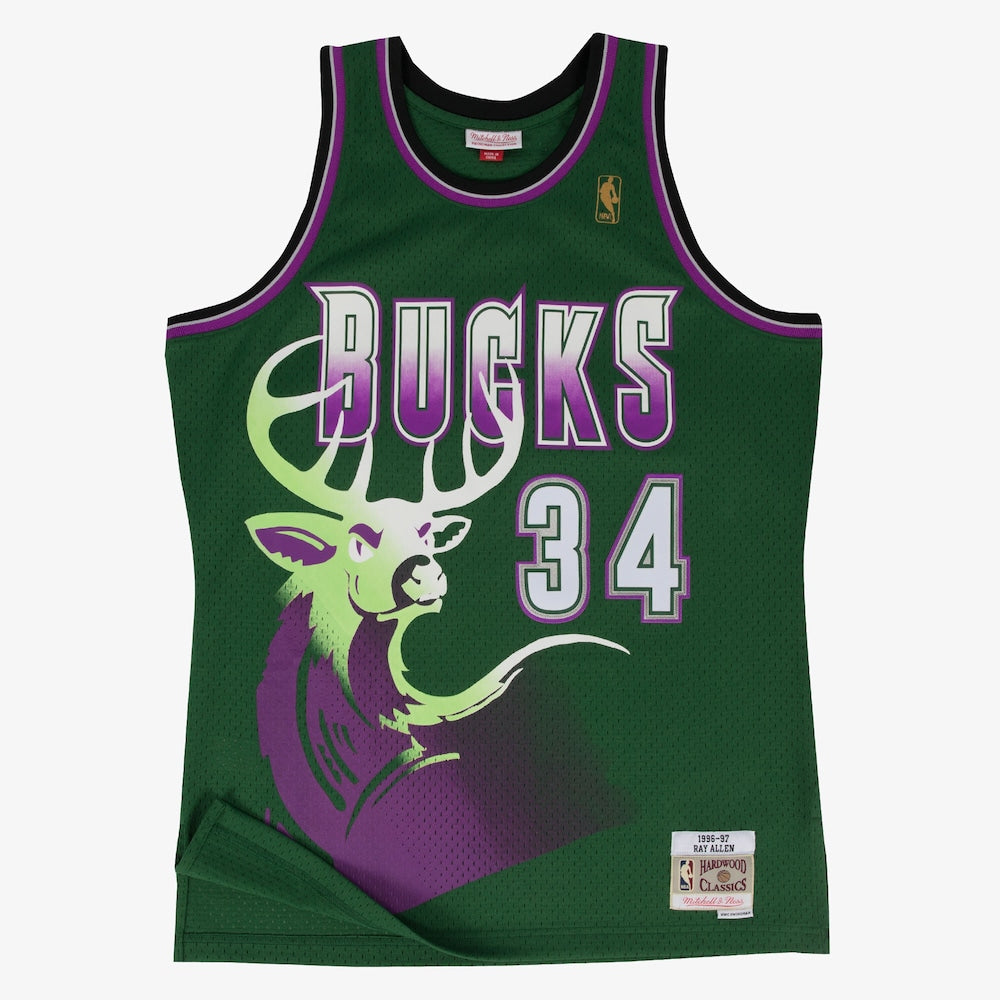 Milwaukee Bucks Swingman Jersey Alternate Ray Allen 1996 97 product image 1