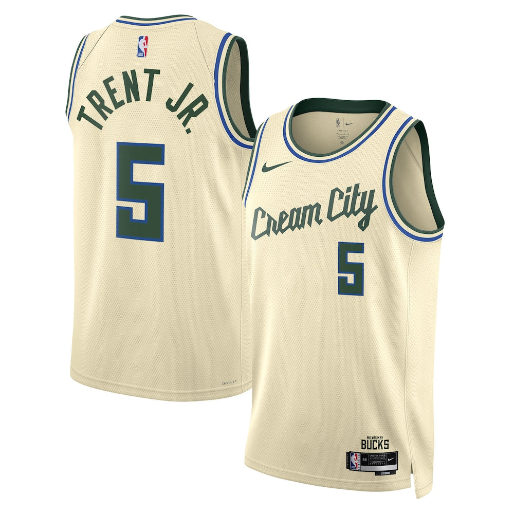 Milwaukee Bucks 202526 City Edition Swingman Jersey Cream product image 1