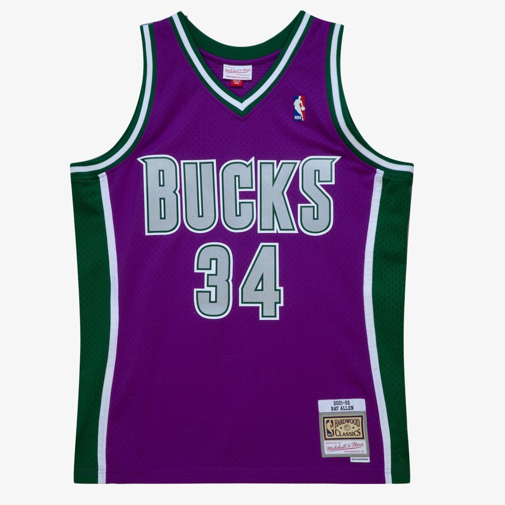 Milwaukee Bucks Swingman Jersey Ray Allen 2001 02 product image 1