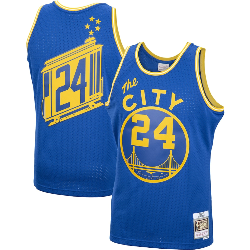 Rick Barry Royal Golden State Warriors 196667 Hardwood product image 1