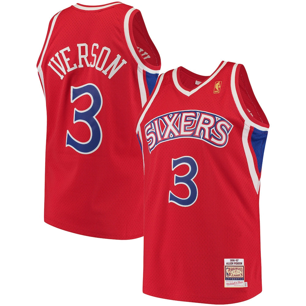 Allen Iverson Red Philadelphia 76Ers Hardwood Classics product image 1