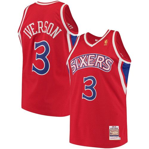 Allen Iverson Red Philadelphia 76Ers Hardwood Classics product image 1