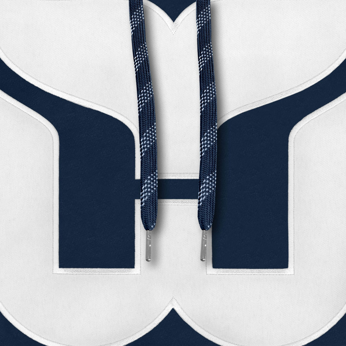 Hartford Whalers NHL Bulletin Men Navy Express Twill Logo Hoodie product image 3, provided for visual reference and product