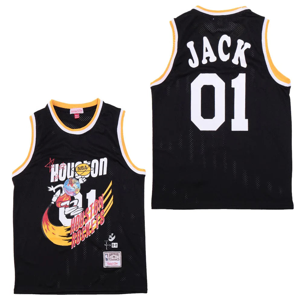 Travis Scott Cactus Jack Houston Rockets Jersey - Black product image 1