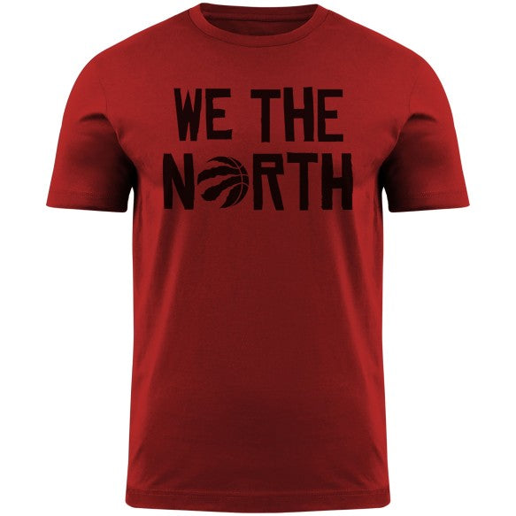 Toronto Raptors NBA Bulletin Men Red We The North T-Shirt product image 1, provided for visual reference and product detail