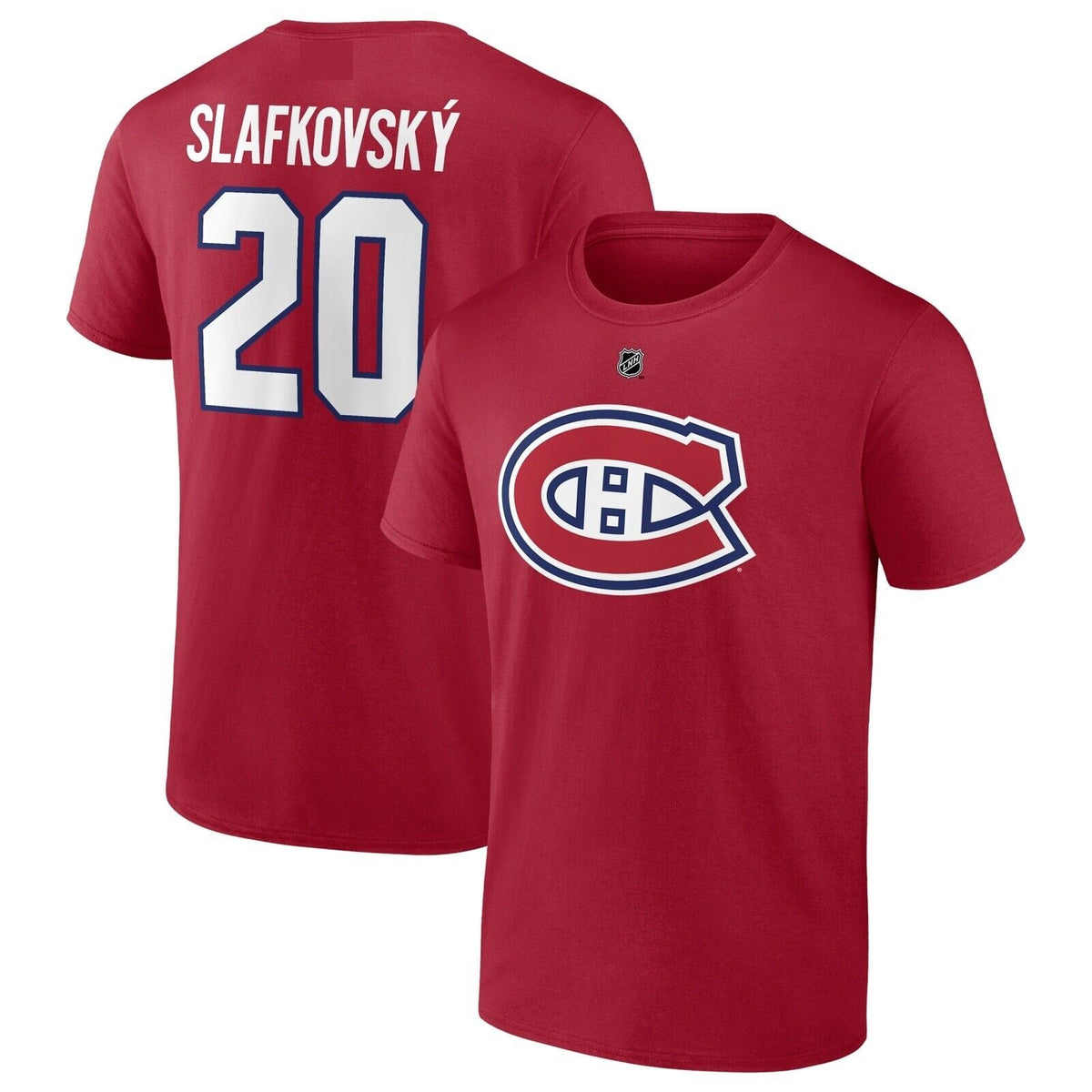 Juraj Slafkovský Montreal Canadiens NHL Outerstuff Youth Red T-Shirt product image 1, provided for visual reference and
