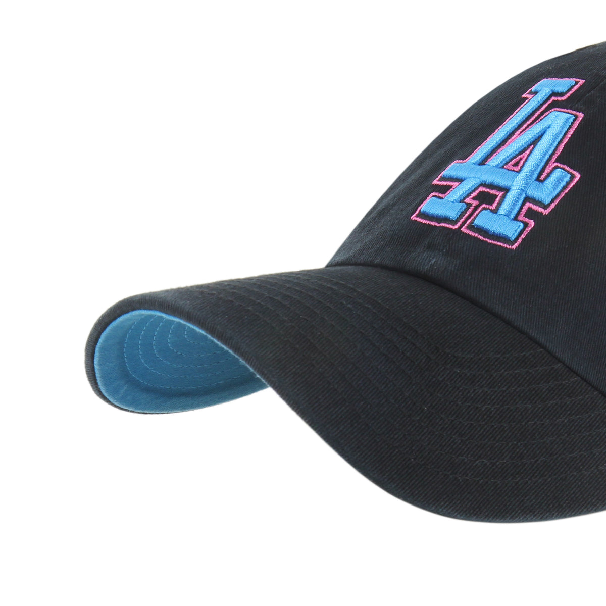 Los Angeles Dodgers MLB 47 Brand Men Black Ocean Drive Clean Up Adjustable Hat product image 3, provided for visual
