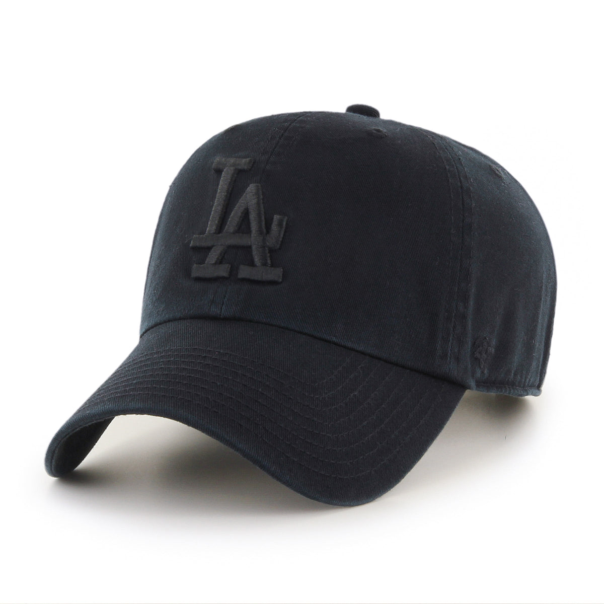 Los Angeles Dodgers MLB 47 Brand Men Black on Black Clean Up Adjustable Hat product image 1, provided for visual reference