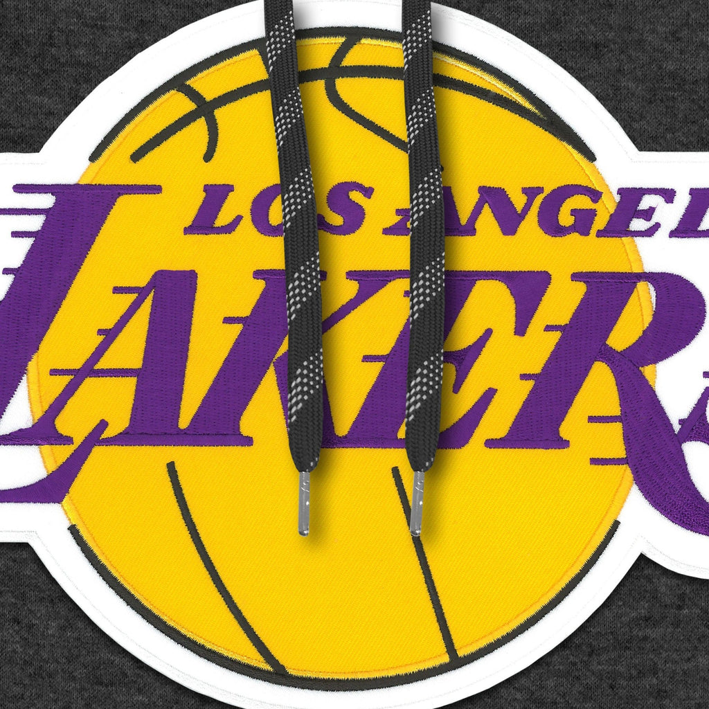 Los Angeles Lakers NBA Bulletin Men Charcoal Express Twill Logo Hoodie product image 3, provided for visual reference and