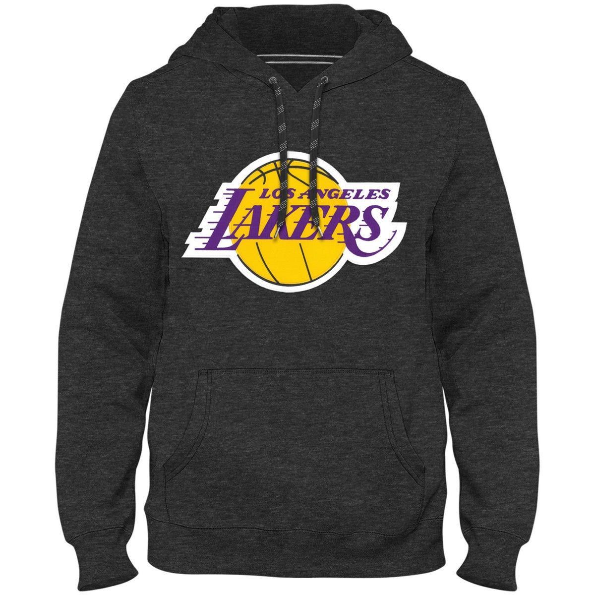 Los Angeles Lakers NBA Bulletin Men Charcoal Express Twill Logo Hoodie product image 1, provided for visual reference and
