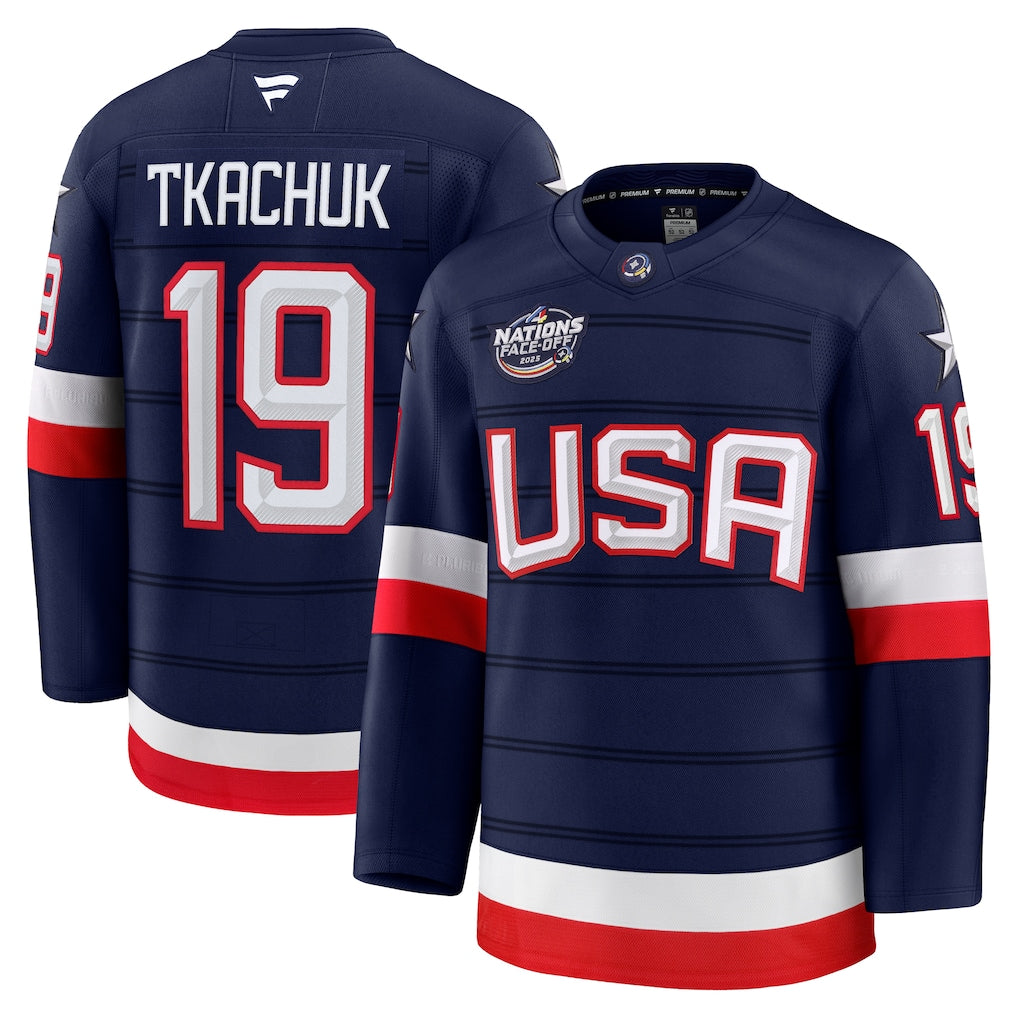 Matthew Tkachuk USA 2025 4 Nations Face-Off Premium Jersey product image 1