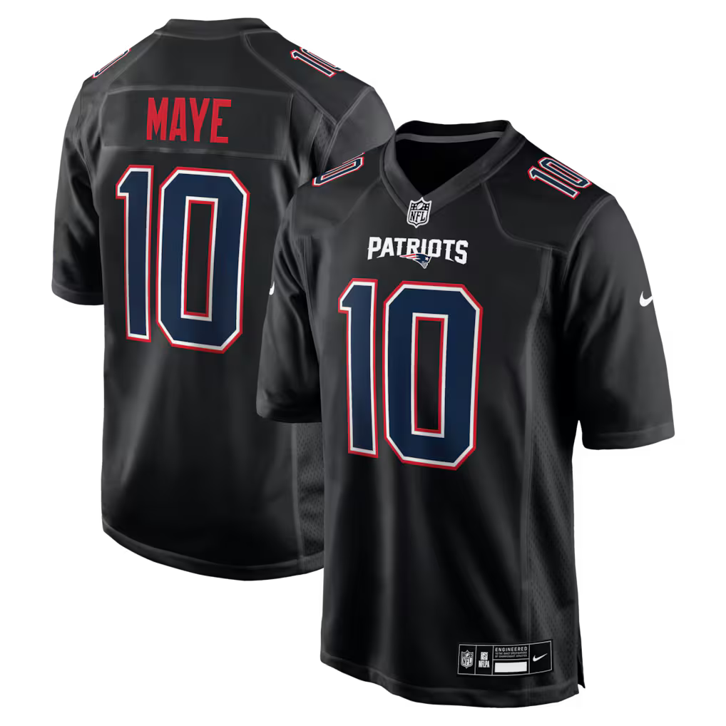 Drake Maye New England Patriots Jersey - Carbon Black product image 1