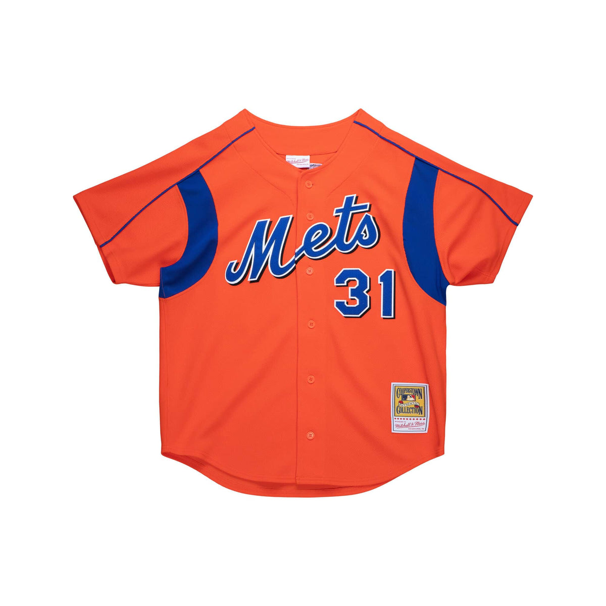 Mike Piazza New York Mets MLB Mitchell & Ness Men Orange 2004 Authentic BP Jersey product image 2, provided for visual