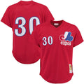Tim Raines Montreal Expos MLB Mitchell & Ness Men Red Authentic BP Jersey product image 1, provided for visual reference and