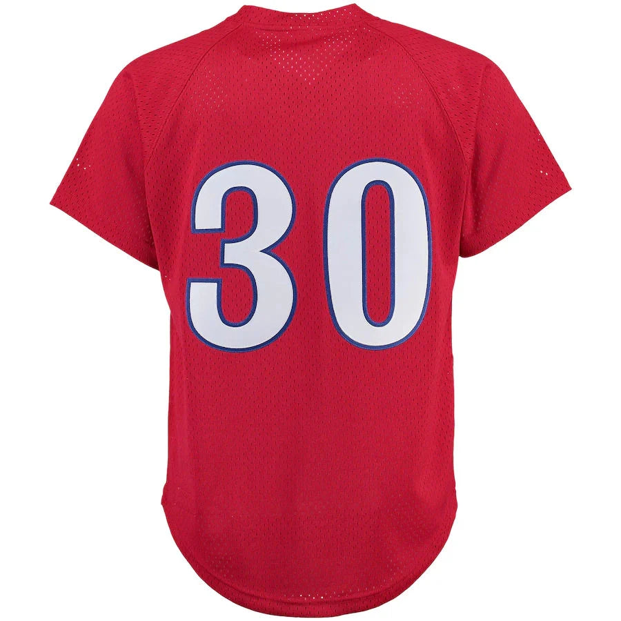 Tim Raines Montreal Expos MLB Mitchell & Ness Men Red Authentic BP Jersey product image 3, provided for visual reference and