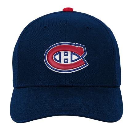 Montreal Canadiens NHL Outerstuff Youth Navy Precurve Snapback product image 1, provided for visual reference and product