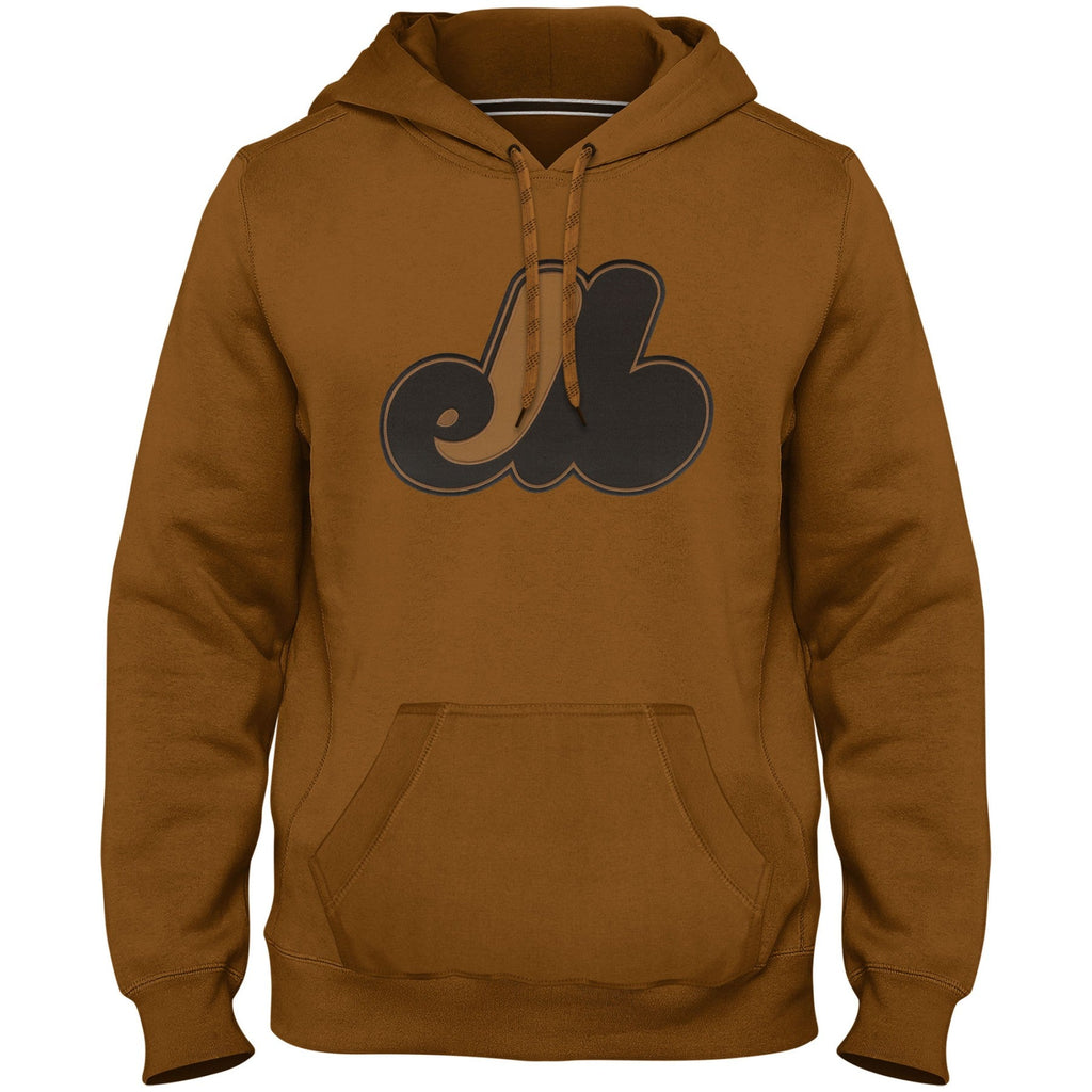 Montreal Expos MLB Bulletin Men Dune Cooperstown Express Twill Tonal Dune Logo Hoodie product image 1, provided for visual