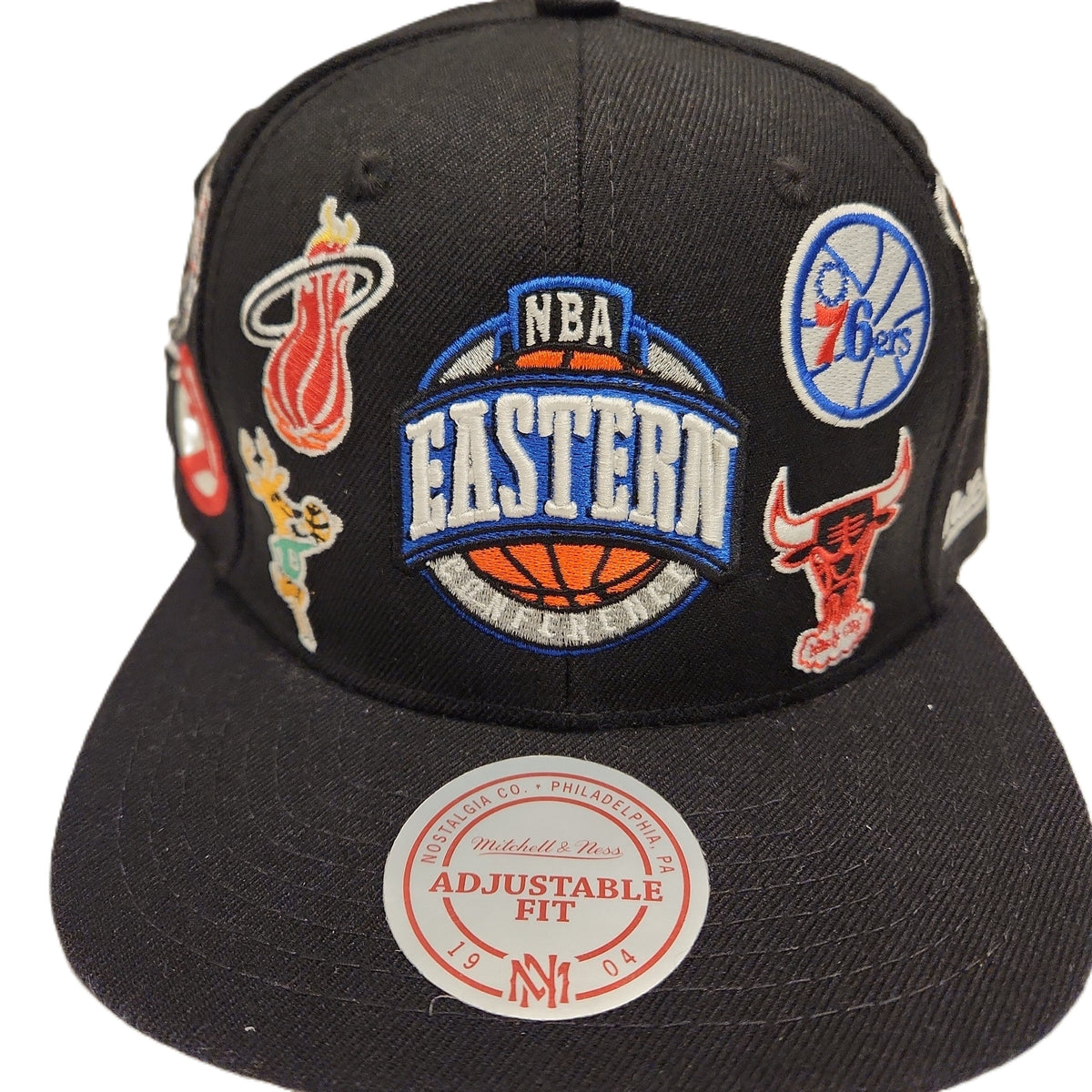 Eastern Conference NBA Mitchell & Ness Men Black All Over Snapback product image 1, provided for visual reference and