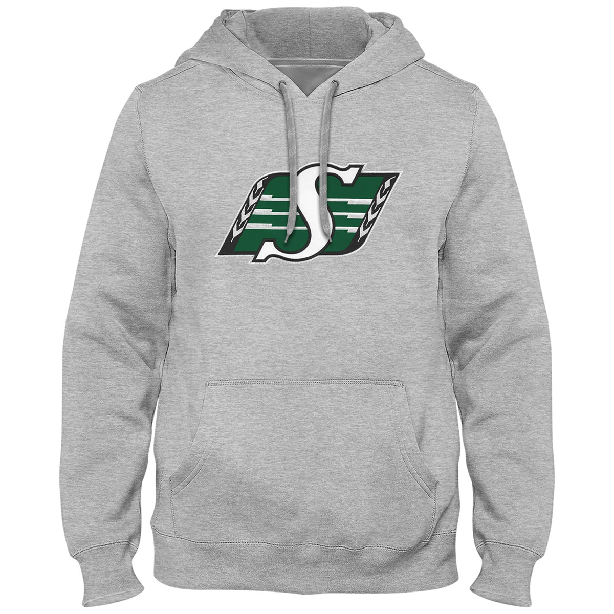 Saskatchewan Roughriders CFL Bulletin Men Athletic Grey Express Twill Logo Hoodie product image 1, provided for visual