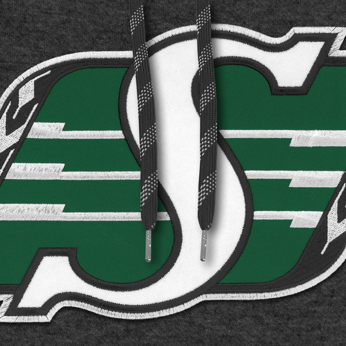 Saskatchewan Roughriders CFL Bulletin Men Charcoal Express Twill Logo Hoodie product image 3, provided for visual reference
