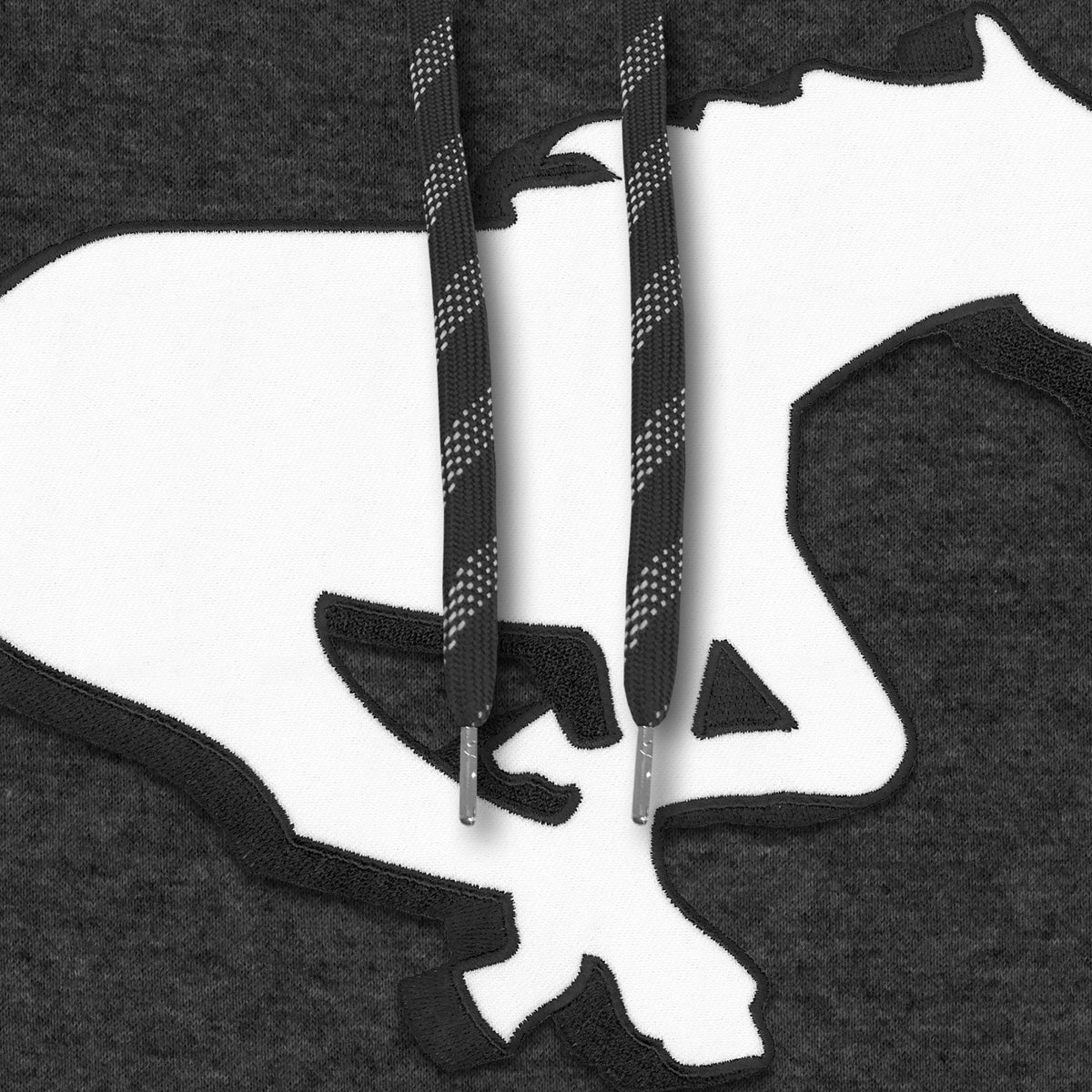 Calgary Stampeders CFL Bulletin Men Charcoal Express Twill Logo Hoodie product image 3, provided for visual reference and
