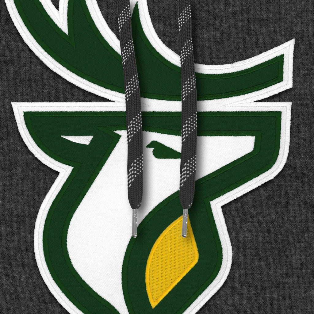 Edmonton Elks CFL Bulletin Men Charcoal Express Twill Logo Hoodie product image 3, provided for visual reference and product