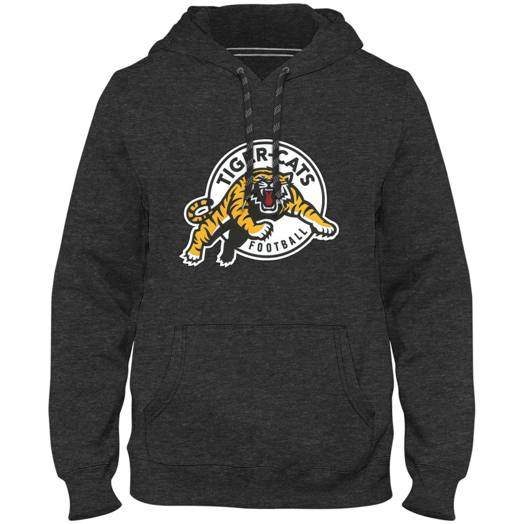 Hamilton Tiger-Cats CFL Bulletin Men Charcoal Express Twill Logo Hoodie product image 1, provided for visual reference and