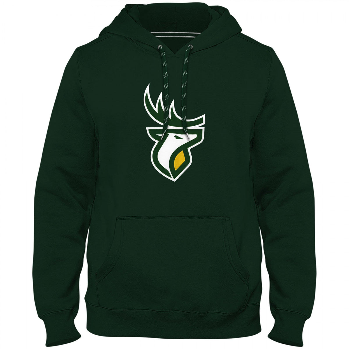 Edmonton Elks CFL Bulletin Men Forest Green Express Twill Logo Hoodie product image 1, provided for visual reference and