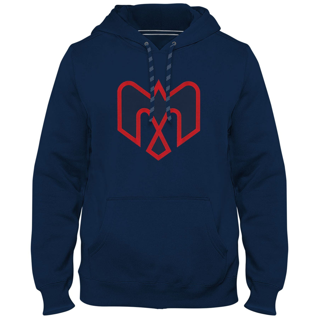 Montreal Alouettes CFL Bulletin Men Navy Express Twill Logo Hoodie product image 1, provided for visual reference and