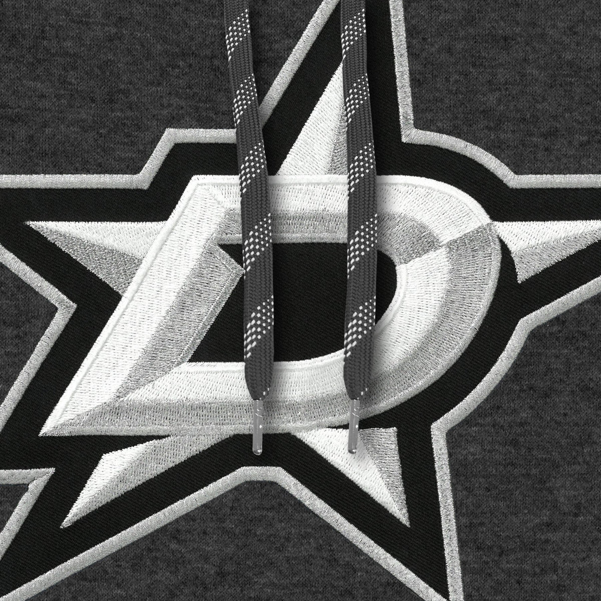 Dallas Stars NHL Bulletin Men Charcoal Express Twill Logo Hoodie product image 2, provided for visual reference and product