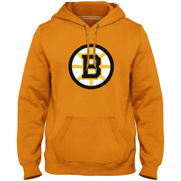 Boston Bruins NHL Bulletin Men Gold Express Twill Logo Hoodie product image 1, provided for visual reference and product
