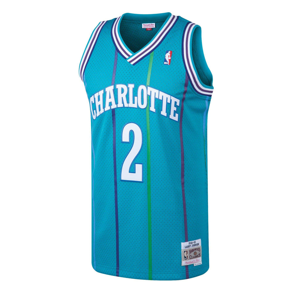 Men's Mitchell & Ness Larry Johnson Charlotte Hornets Teal product image 2