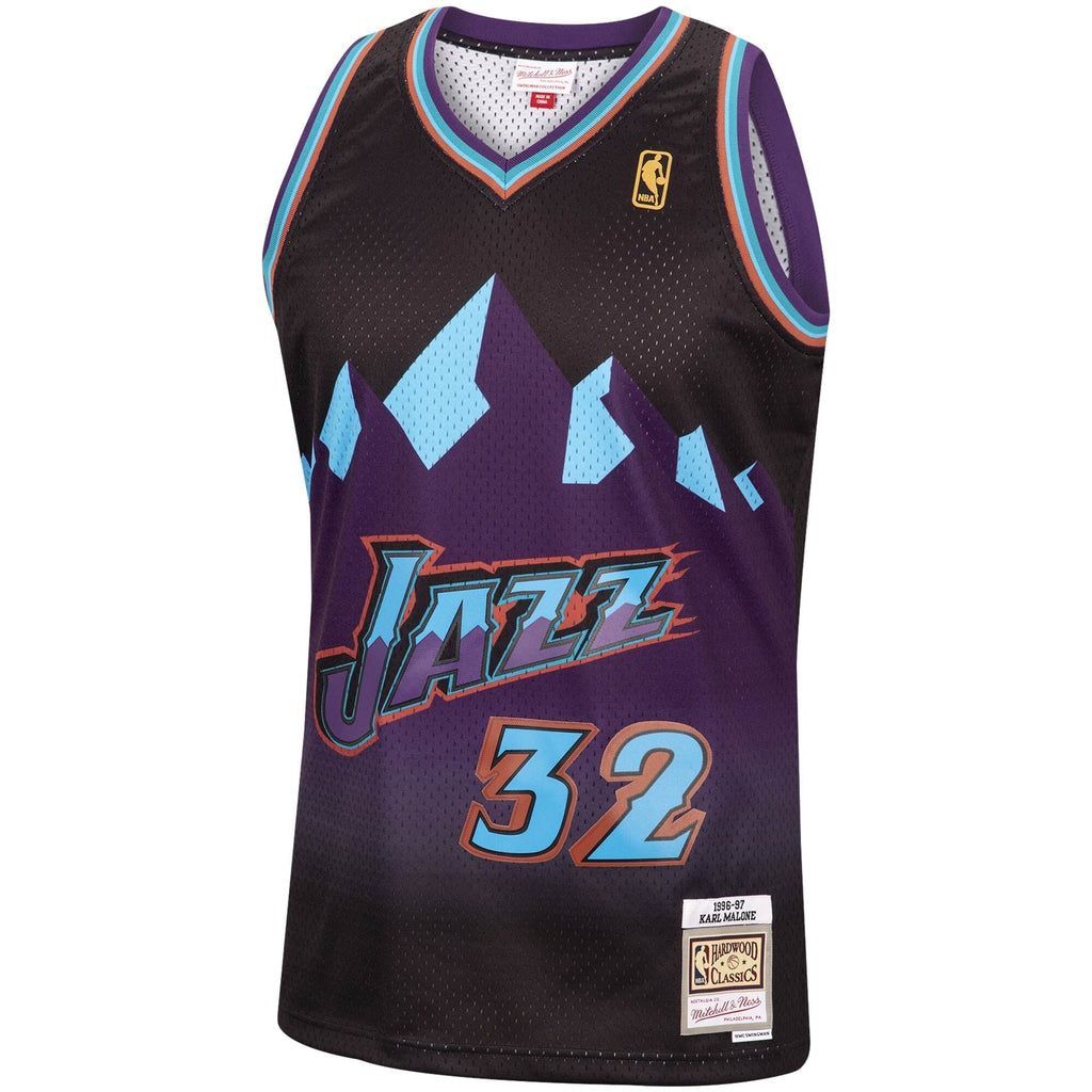 Men's Mitchell & Ness Karl Malone Black Utah Jazz 1996-97 product image 2