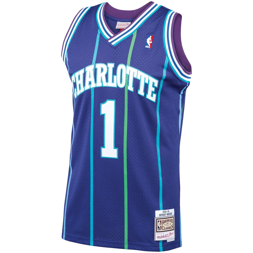 Men’s Muggsy Bogues Charlotte Hornets 1994-95 Purple product image 2