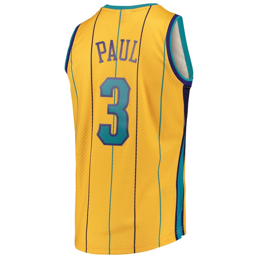 Men's New Orleans Hornets Chris Paul Mitchell & Ness Yellow product image 3