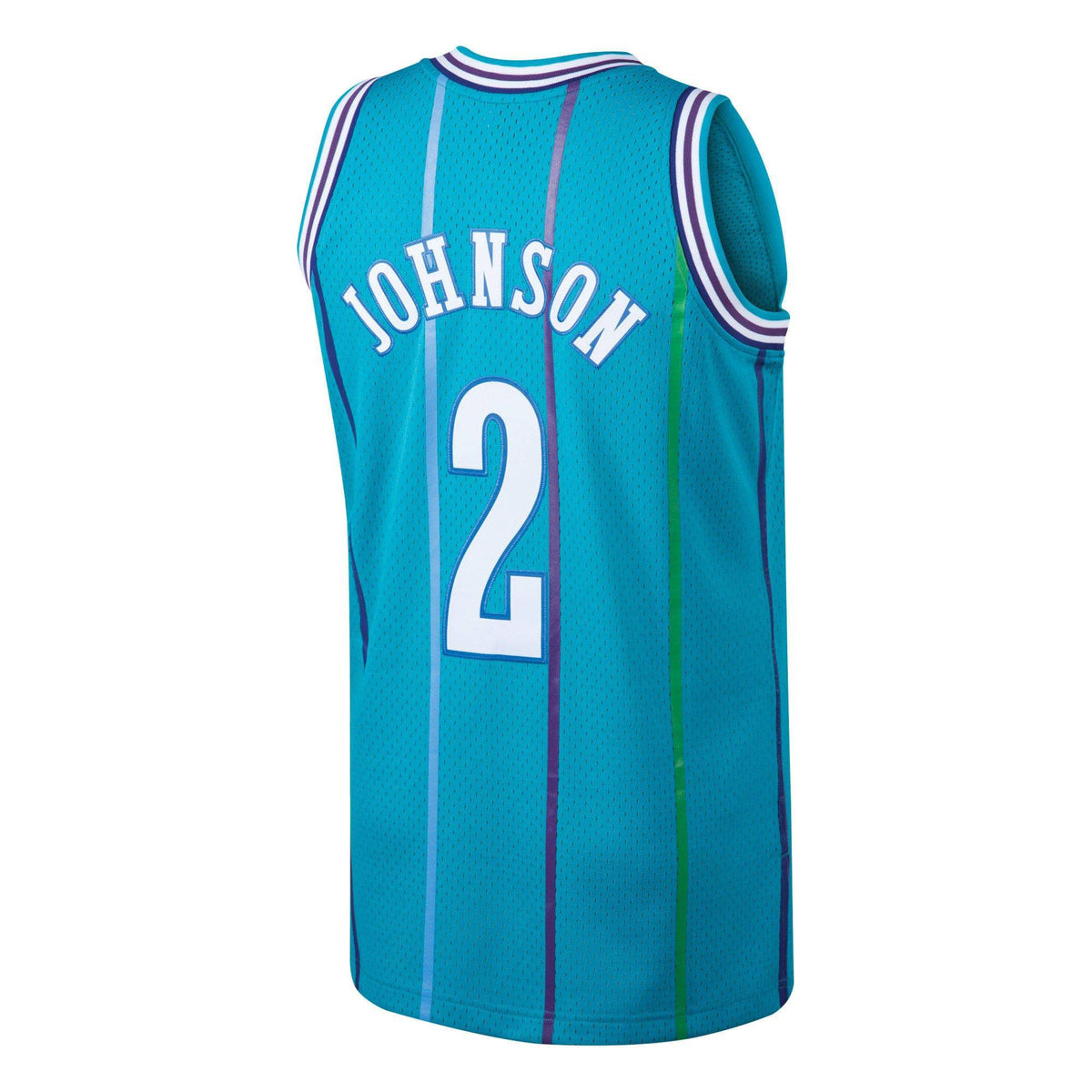 Men's Mitchell & Ness Larry Johnson Charlotte Hornets Teal product image 3