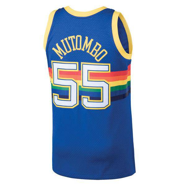 Mens Denver Nuggets Dikembe Mutombo Mitchell & Ness Blue product image 3