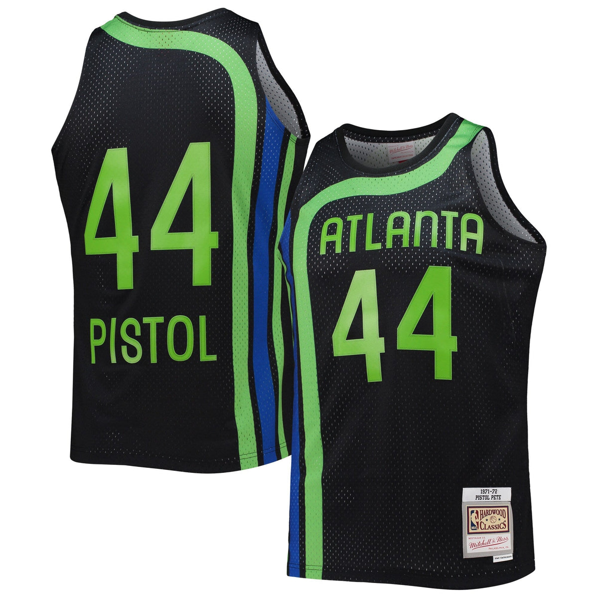 Men's Atlanta Hawks Pete Maravich Mitchell & Ness Black product image 1