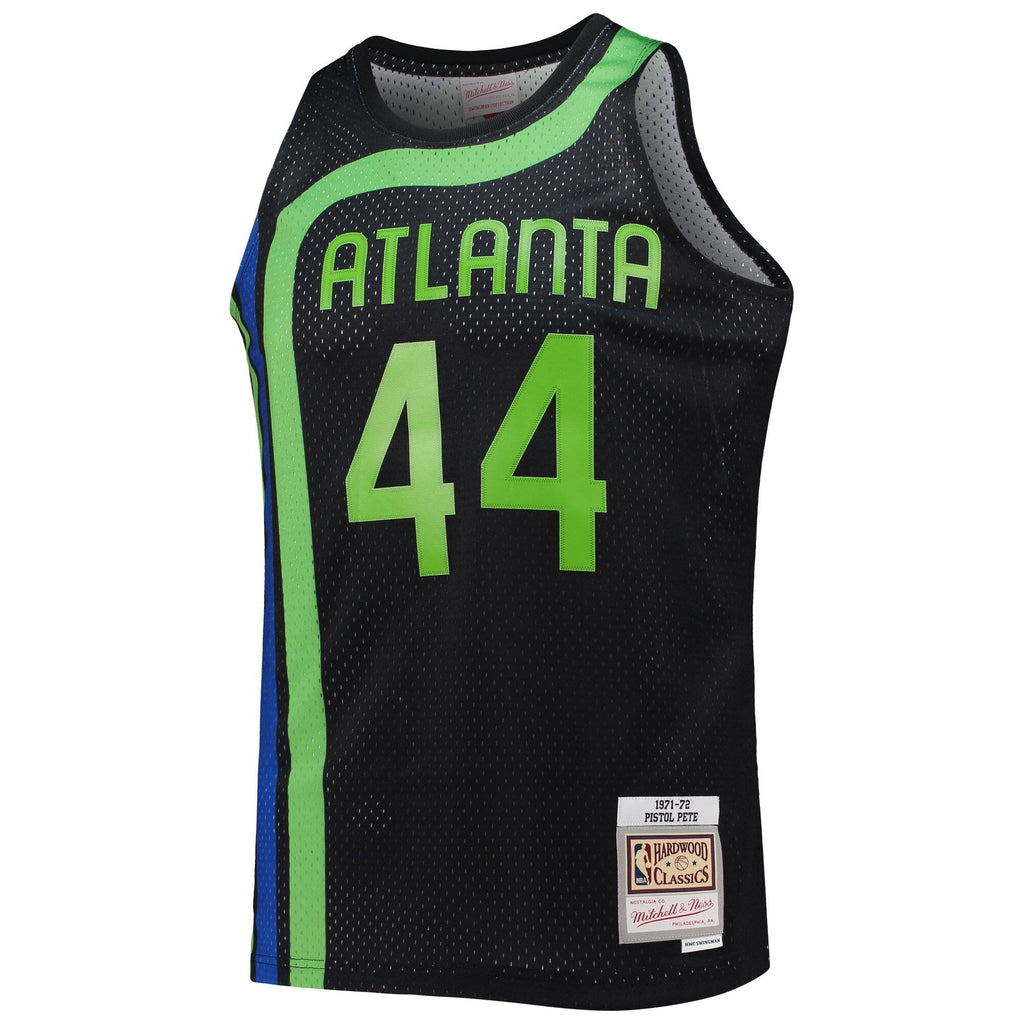 Men's Atlanta Hawks Pete Maravich Mitchell & Ness Black product image 2